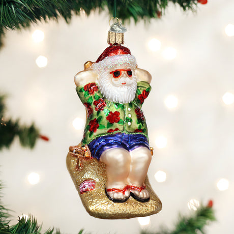 Sunning-Santa-Ornament-Christmas-Ornaments