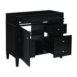 Bathroom Vanity With 2 Drawers And Tip-Out Drawer, Storage Cabinet