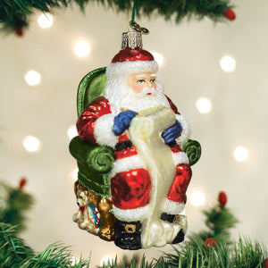 Santa-Checking-His-List-Ornament-Christmas-Ornaments