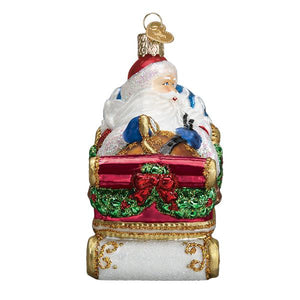 Santa In Sleigh Christmas Ornament by Old World Christmas