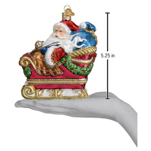 Santa In Sleigh Christmas Ornament by Old World Christmas