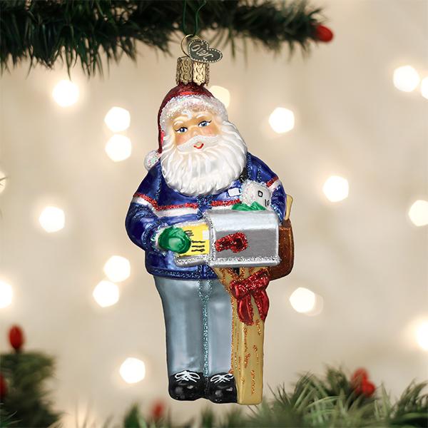 Postman Santa Ornament 2.25x2.5x5 Inches by Old World Christmas ...