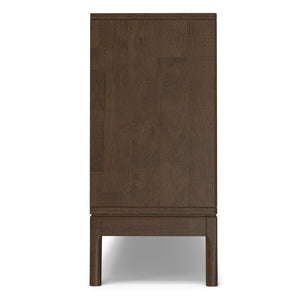 Harper - 4 Shelf Low Bookcase - Walnut Brown