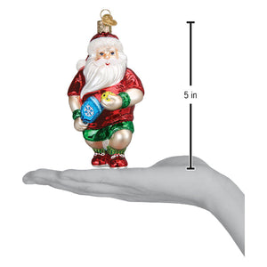 Pickleball Santa Christmas Ornament
