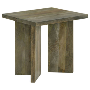 Neskowin - 2 Piece And End Table Set With Geometric Panels - Brown