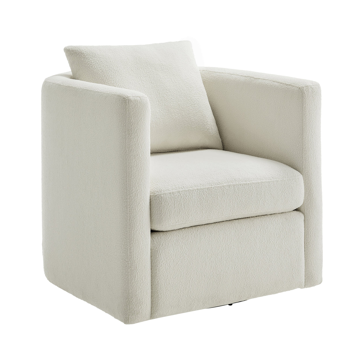 Sutton Light Grey Performance Fabric Swivel Barrel Chair