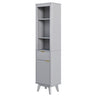 Tall Bathroom Storage Cabinet With Adjustable Shelves And 1 Drawer & Door