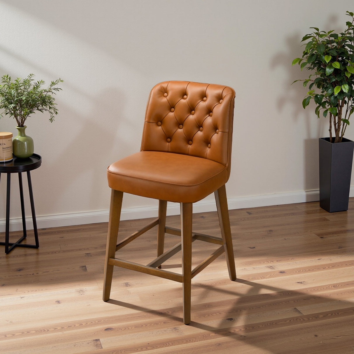 Peoria Elegant Mid-Century Modern Counter Stool for Kitchen Island