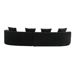 Elegant Curved Sectional Sofa With Full Foam Comfort