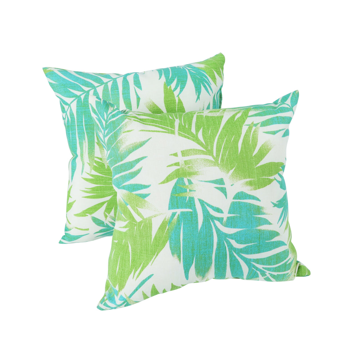 2 Pack Outdoor Throw Pillows, Waterproof & Fade-Resistant Patio Cushions (18x18 Inch, Green)