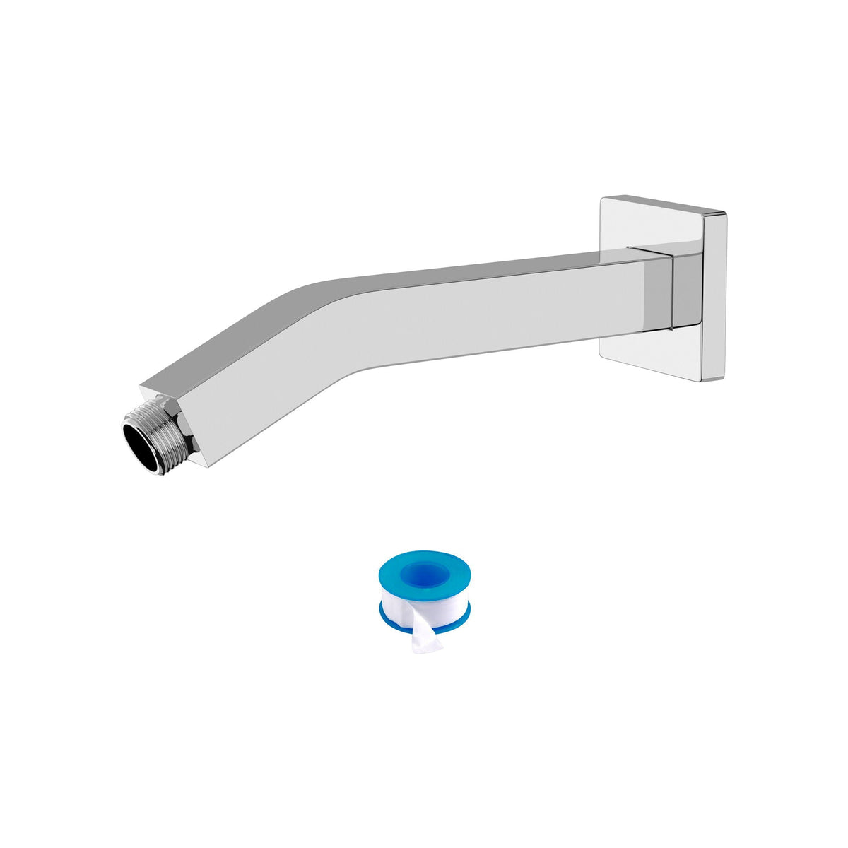Elegant 6" Shower Arm With Flange, Stainless Steel Construction For Rain Shower Heads