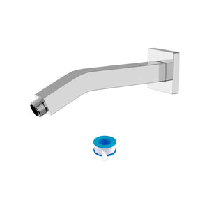 Elegant 6" Shower Arm With Flange, Stainless Steel Construction For Rain Shower Heads