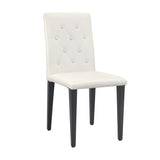 Dining Chairs with Ergonomic Buckle Backrest for Family Dining Rooms