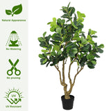 7FT Tall Artificial Banyan Tree Silk Plant – Large Faux Greenery