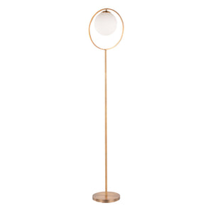 Moon - Contemporary Floor Lamp - Gold / Frosted