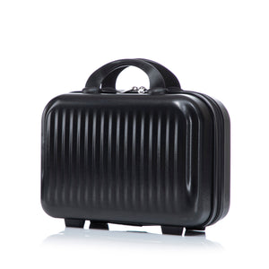 ABS Spinner Wheel Luggage Set with Cosmetic Case - Black