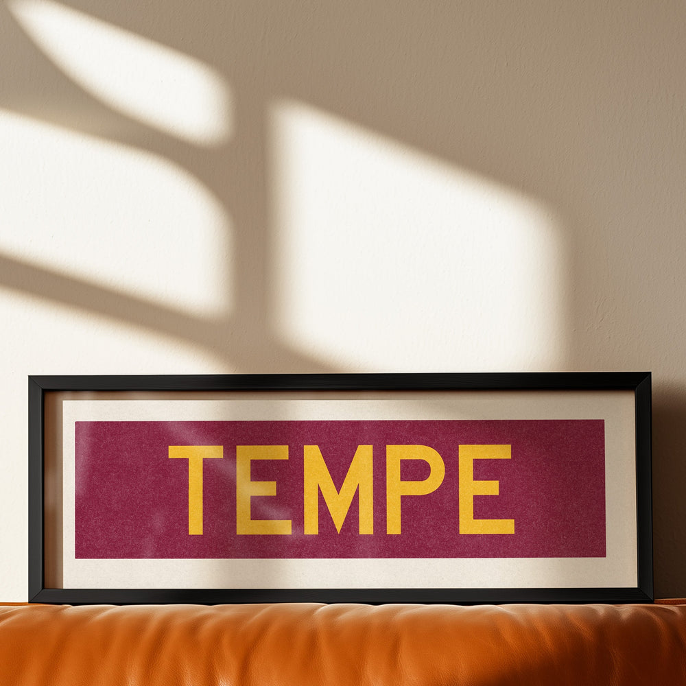 Framed Tempe Maroon Bus Scroll