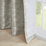 Jacquard lined total blackout rod pocket/back tab curtain panel (only 1 pc panel)