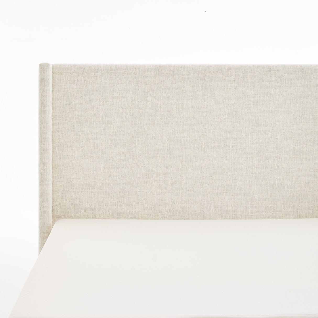 Hosford Upholstered Wingback Bed with Wood Base Platform