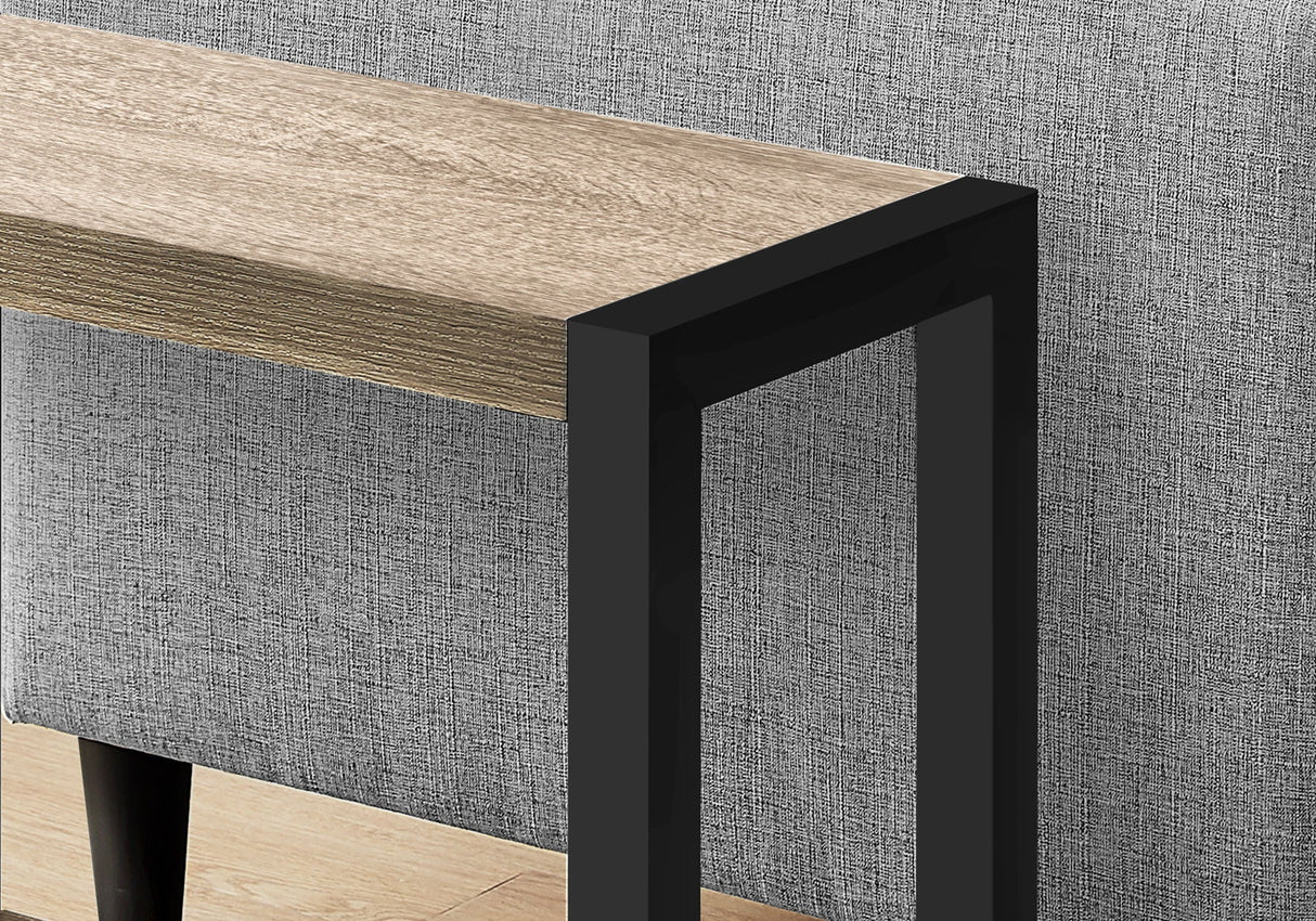 Accent Side Table, Narrow, Small, 2 Tier, Contemporary and Modern