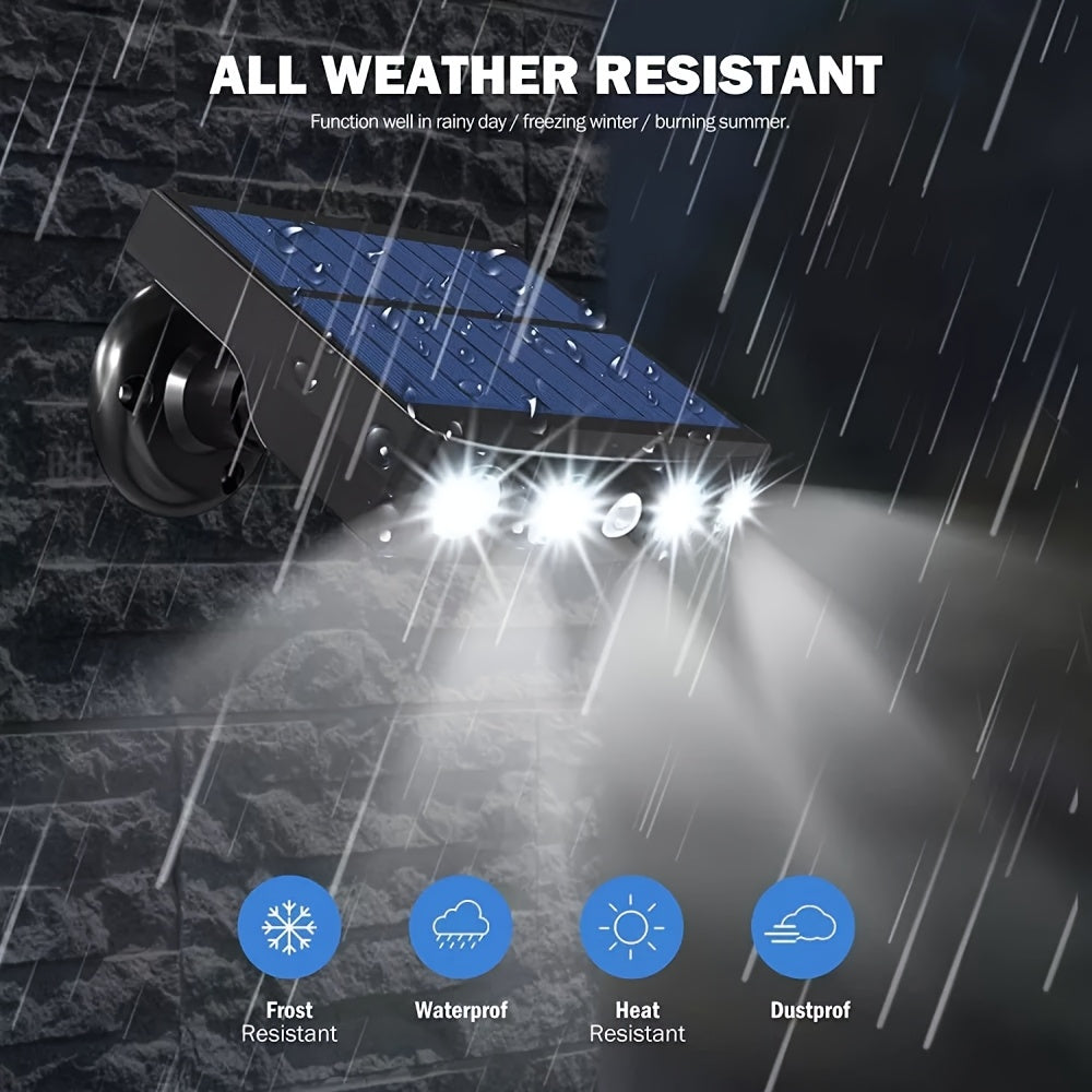 2/4-Pack Outdoor Solar Wall Lights – Motion Sensor, Dusk-to-Dawn, IP44 Rated