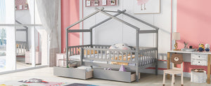 House Bed With 2 Drawers