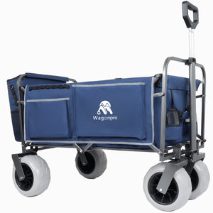 Beach Wagon with Big Wheels for Sand with 500lb Capacity - Dark Blue