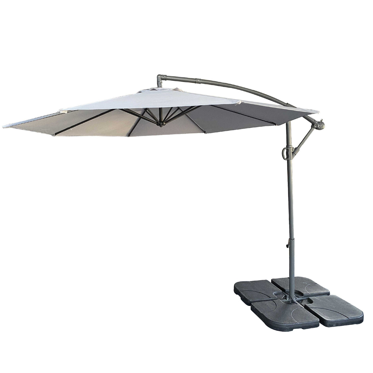 10 Ft Offset Cantilever Patio Umbrella With Crank And Tilt Adjustment – Tuesday Morning 10 Ft Offset Cantilever Patio Umbrella With Crank And Tilt Adjustment – Tuesday Morning