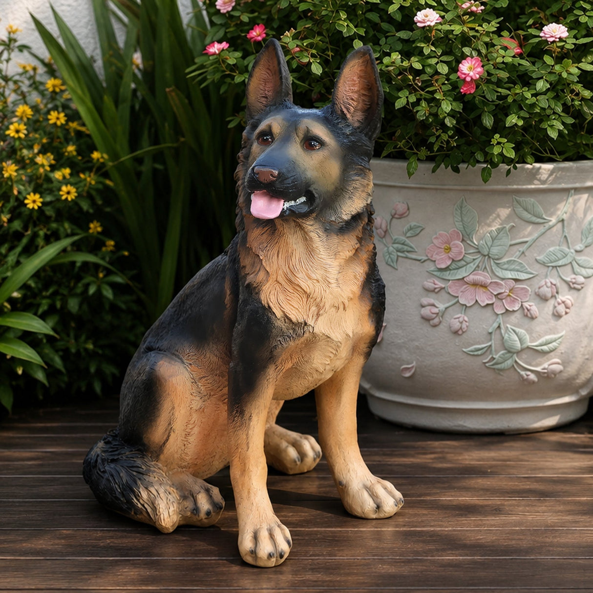 Outdoor Dog Statues German Shepherd Dog Statue for Garden