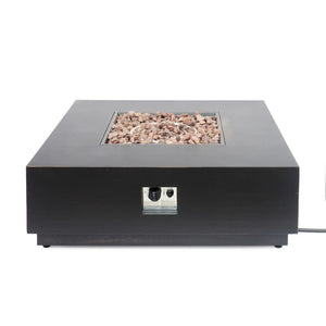 Modern Square Fire Pit with 50,000 BTU