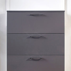 Glossy 4 Drawer Jumbo Chest with Extra Deep Storage - Dark Gray or White