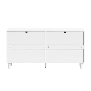 Rattan Dresser With 6 Drawers, Wooden Legs & Metal Handle