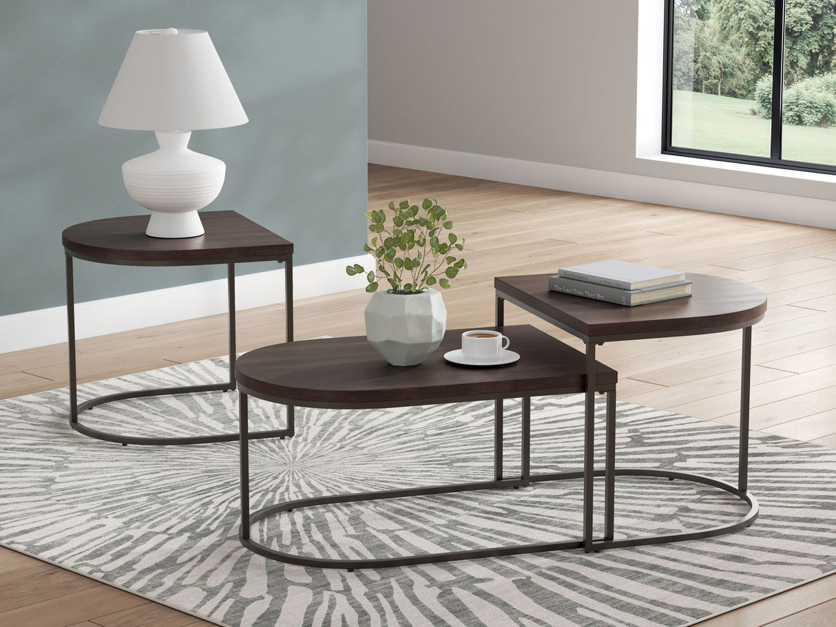 Vanmore - Occasional Table Set (Set of 3) - Dark Brown