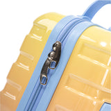 14'/20' 2-Piece PC Spinner Wheel Luggage Set in Gradient Blue and Yellow