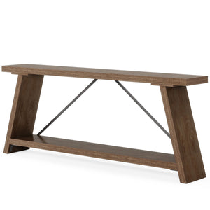 Console Table Extra Long Sofa Table With 2 Tier Shelves For Living Room