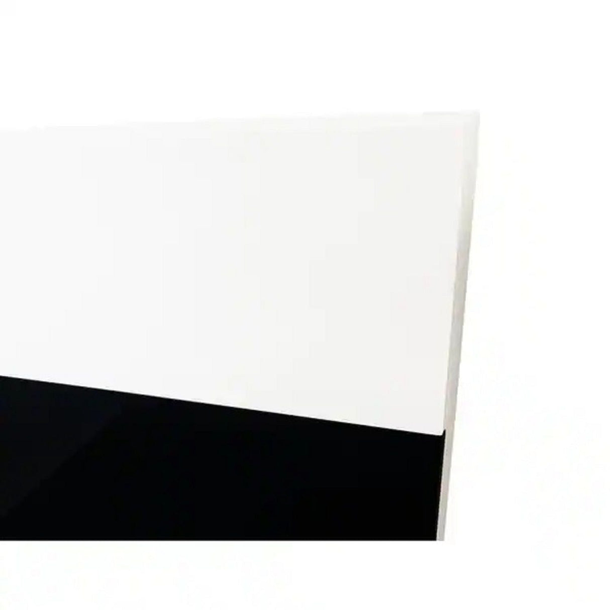 2 Drawer Nightstand, Bedside Table - White / Black