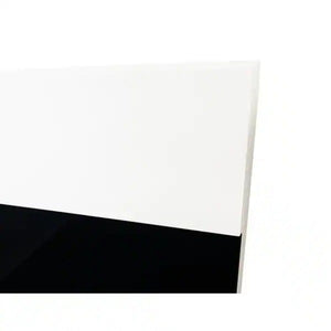 2 Drawer Nightstand, Bedside Table - White / Black