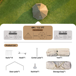 4 Season Bell Tent 13.1FT