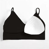 Talmont Seamless Ribbed Bra & Panty Set – Soft, Stretchy Lounge Lingerie with Removable Pads