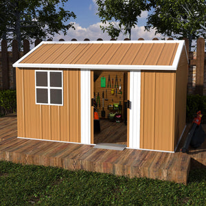 12x8 FT Heavy-Duty Metal Storage Shed