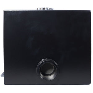 Heavy Duty 5 Gallon Steel Hydraulic Fluid Reservoir Tank With Mounting Foot, 14 Gauge - Black