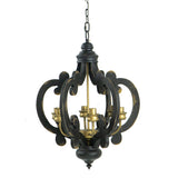 Farmhouse 6-Light Wood Chandelier Pendant Light Fixture
