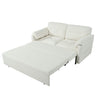 Convertible Pull Out Sofa Bed Queen Size with Side Storage - Fabric, Modern