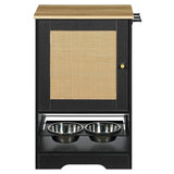 Feeding Station with 1 Storage Cabinet Black