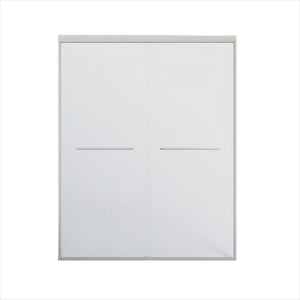 Double Sliding Semi-Frameless Shower Door with Tempered Glass