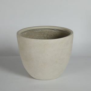 Round Concrete Planter Set of 2, Large Handmade Rustic Planter Pots