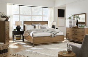 Lindon - Dark Open Nightstand - Coffee Bean
