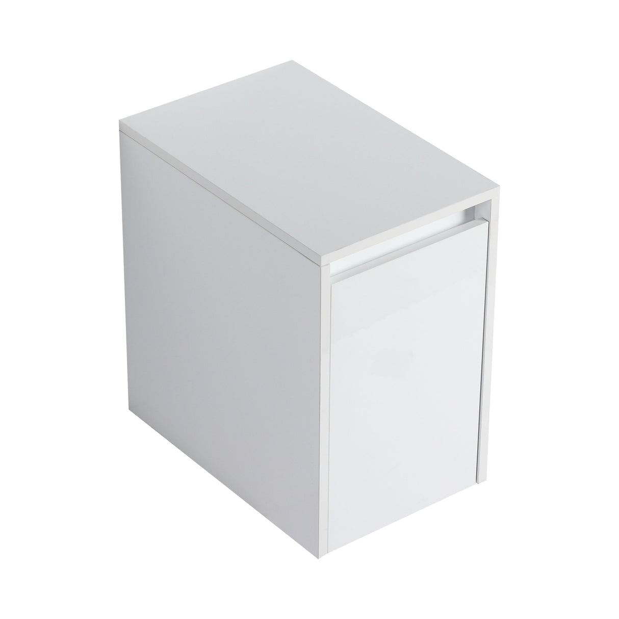12" Bathroom Side Cabinet, Soft Close Doors, Float Mounting Design, Glossy