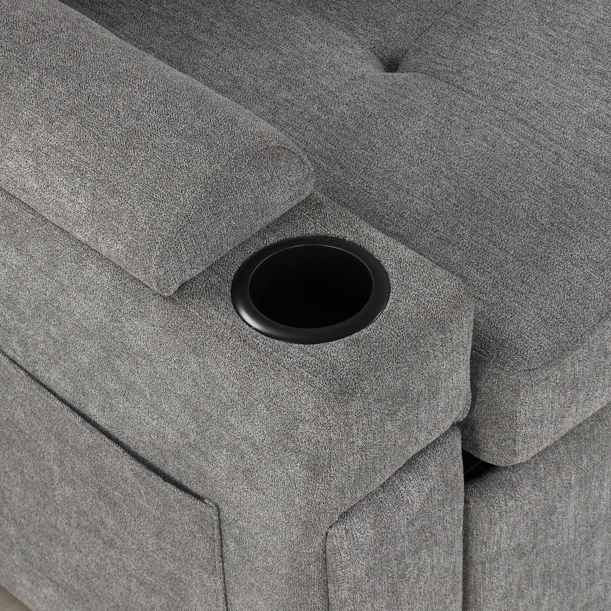 Convertible L Shaped Sofa Couch With Storage, Cup Holders, USB Ports