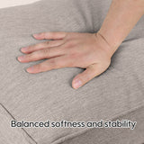 2 PCs Set High Back Patio Chair Cushions - Beige Brown